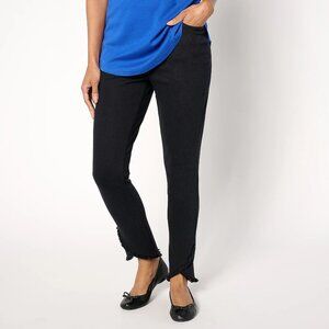 Isaac Mizrahi Live! Regular Knit Denim Slim Leg Ankle Jeans - Size 18W a652969